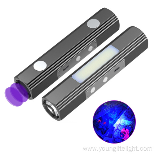 Rechargeable Aluminum pet moss detection UVLED Flashlight